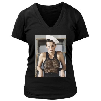 Edita Vilkeviciute Women's Deep V-Neck TShirt