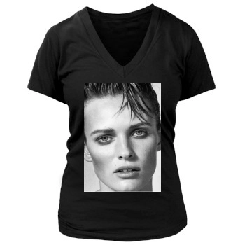 Edita Vilkeviciute Women's Deep V-Neck TShirt