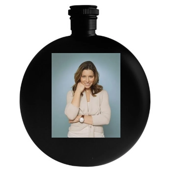 Jessica Biel Round Flask