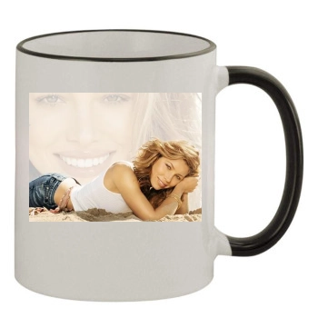 Jessica Biel 11oz Colored Rim & Handle Mug