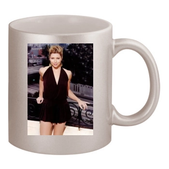 Jessica Biel 11oz Metallic Silver Mug