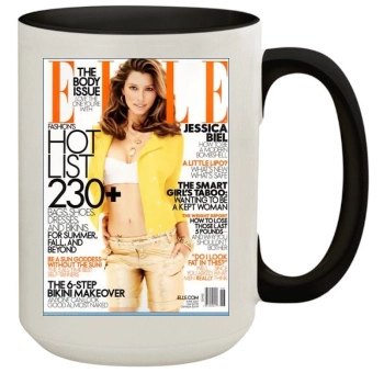 Jessica Biel 15oz Colored Inner & Handle Mug