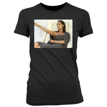 Elizabeth Berkley Women's Junior Cut Crewneck T-Shirt