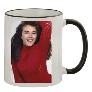 Elizabeth Hurley 11oz Colored Rim & Handle Mug