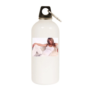 Elizabeth Hurley White Water Bottle With Carabiner