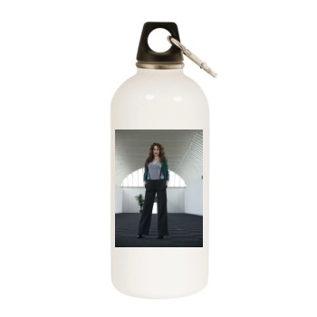 Elizabeth Jagger White Water Bottle With Carabiner