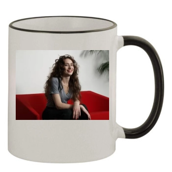 Elizabeth Jagger 11oz Colored Rim & Handle Mug