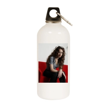 Elizabeth Jagger White Water Bottle With Carabiner