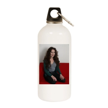 Elizabeth Jagger White Water Bottle With Carabiner