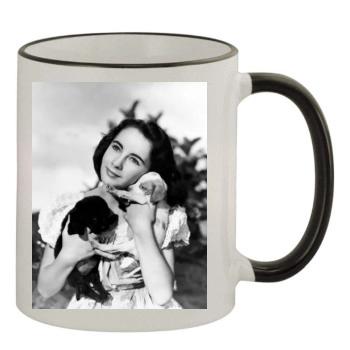 Elizabeth Taylor 11oz Colored Rim & Handle Mug