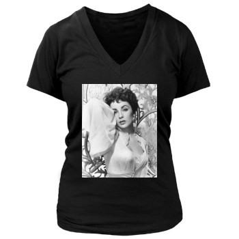 Elizabeth Taylor Women's Deep V-Neck TShirt