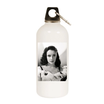 Elizabeth Taylor White Water Bottle With Carabiner