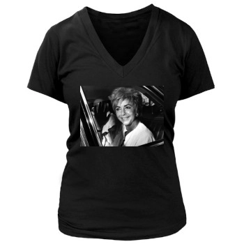 Elizabeth Taylor Women's Deep V-Neck TShirt