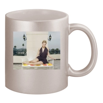 Jessica Biel 11oz Metallic Silver Mug