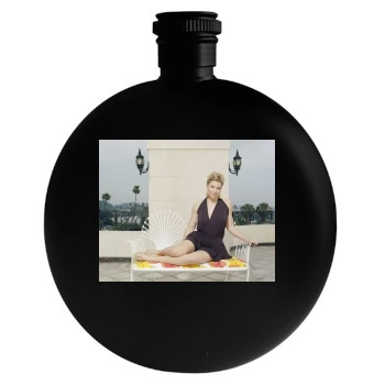 Jessica Biel Round Flask