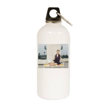 Jessica Biel White Water Bottle With Carabiner