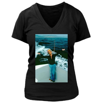 Elizabeth Taylor Women's Deep V-Neck TShirt