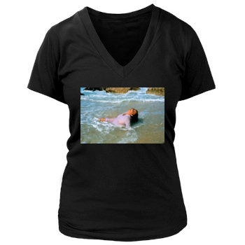 Elizabeth Taylor Women's Deep V-Neck TShirt