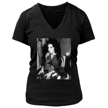 Elizabeth Taylor Women's Deep V-Neck TShirt