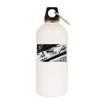 Elizabeth Taylor White Water Bottle With Carabiner