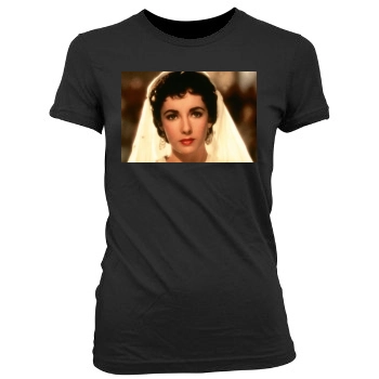 Elizabeth Taylor Women's Junior Cut Crewneck T-Shirt