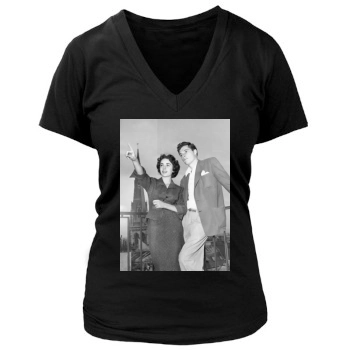 Elizabeth Taylor Women's Deep V-Neck TShirt