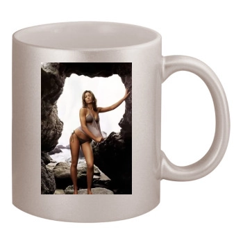 Jessica Biel 11oz Metallic Silver Mug