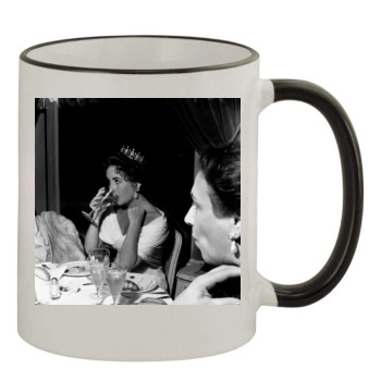 Elizabeth Taylor 11oz Colored Rim & Handle Mug