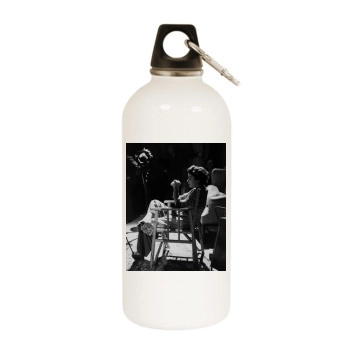 Elizabeth Taylor White Water Bottle With Carabiner