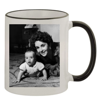 Elizabeth Taylor 11oz Colored Rim & Handle Mug