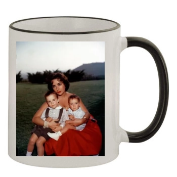 Elizabeth Taylor 11oz Colored Rim & Handle Mug