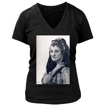 Elizabeth Taylor Women's Deep V-Neck TShirt