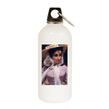 Elizabeth Taylor White Water Bottle With Carabiner