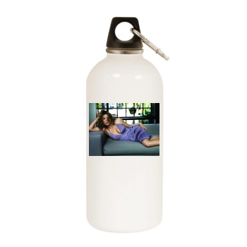 Jessica Biel White Water Bottle With Carabiner