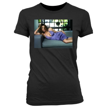 Jessica Biel Women's Junior Cut Crewneck T-Shirt