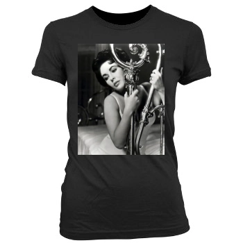 Elizabeth Taylor Women's Junior Cut Crewneck T-Shirt