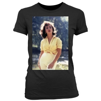 Elizabeth Taylor Women's Junior Cut Crewneck T-Shirt