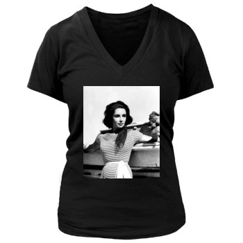 Elizabeth Taylor Women's Deep V-Neck TShirt