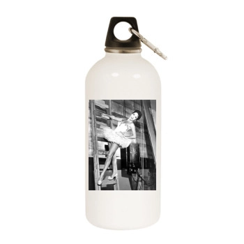 Elizabeth Taylor White Water Bottle With Carabiner