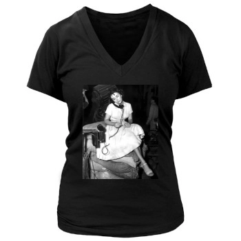 Elizabeth Taylor Women's Deep V-Neck TShirt