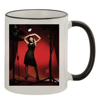 Jessica Biel 11oz Colored Rim & Handle Mug