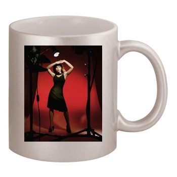 Jessica Biel 11oz Metallic Silver Mug