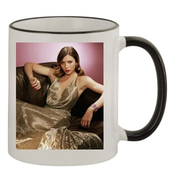 Jessica Biel 11oz Colored Rim & Handle Mug