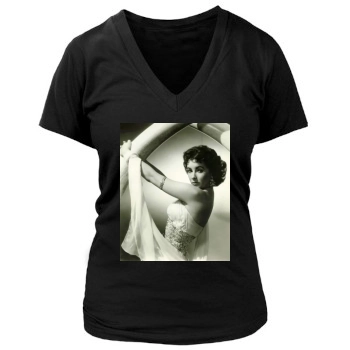 Elizabeth Taylor Women's Deep V-Neck TShirt