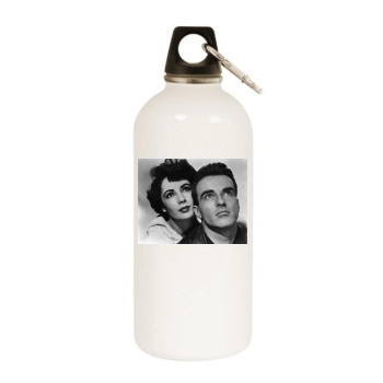 Elizabeth Taylor White Water Bottle With Carabiner