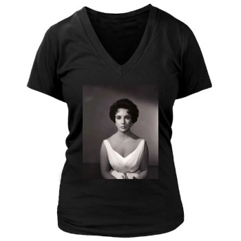 Elizabeth Taylor Women's Deep V-Neck TShirt