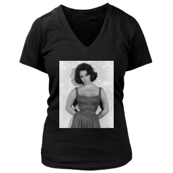 Elizabeth Taylor Women's Deep V-Neck TShirt