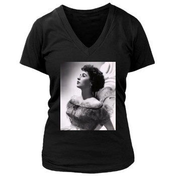 Elizabeth Taylor Women's Deep V-Neck TShirt