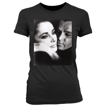 Elizabeth Taylor Women's Junior Cut Crewneck T-Shirt