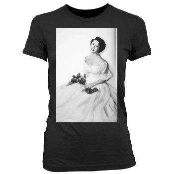 Elizabeth Taylor Women's Junior Cut Crewneck T-Shirt